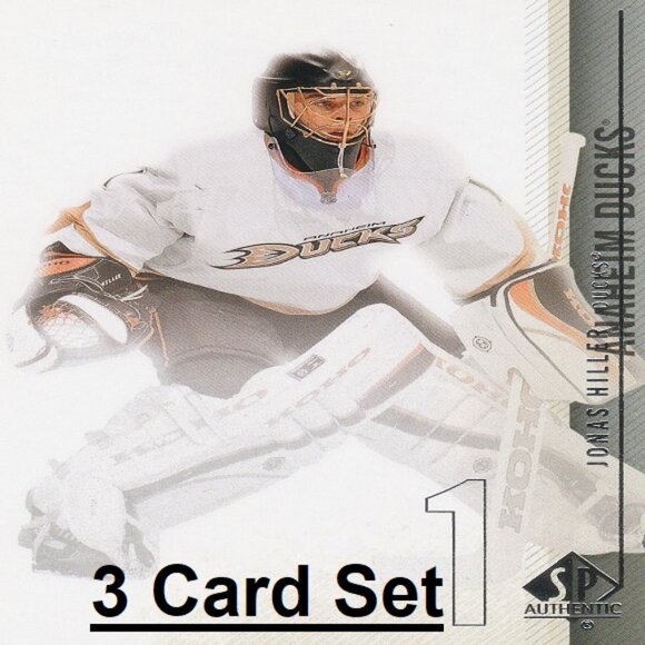 Jonas Hiller Anaheim Ducks NHL Hockey Card Collection - 3 Card Set - Picture 1 of 4